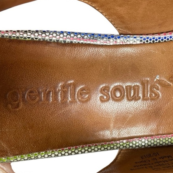 Gently Souls Women’s “It’s So Fun” Multi-Colored Leather Slingback Loafers - Picture 8 of 10